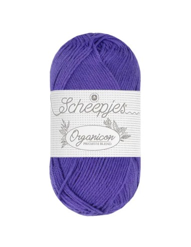 Scheepjes Organicon Nr. 258 Violet - ekologiški medvilniniai nėrimo - mezgimo siūlai (vegan friendly)