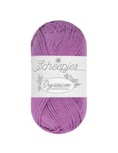 Scheepjes Organicon Nr. 259 Lucky Heather - ekologiški medvilniniai nėrimo - mezgimo siūlai (vegan friendly)