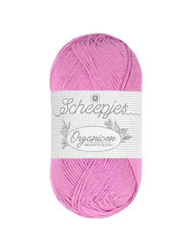 Scheepjes Organicon Nr. 260 Crocus - ekologiški medvilniniai nėrimo - mezgimo siūlai (vegan friendly)