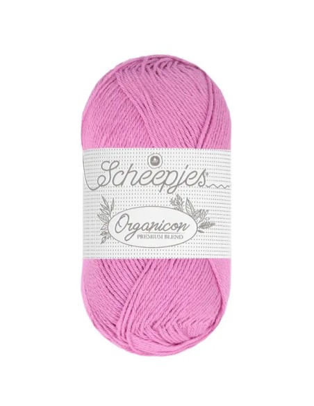Scheepjes Organicon Nr. 260 Crocus - ekologiški medvilniniai nėrimo - mezgimo siūlai (vegan friendly)