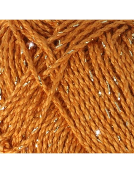 Scheepjes Catona Shine Nr. 383-G Ginger Gold (Gold) -  Glittter Mercerised Cotton Crochet, Knitting yarn