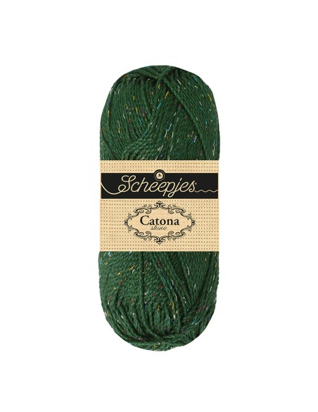 Scheepjes Catona Shine Nr. 525-R Fir (Rainbow) -  Glittter Mercerised Cotton Crochet, Knitting yarn