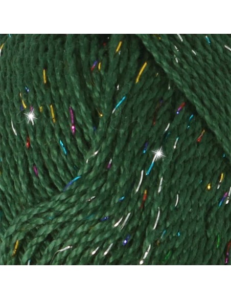 Scheepjes Catona Shine Nr. 525-R Fir (Rainbow) -  Glittter Mercerised Cotton Crochet, Knitting yarn